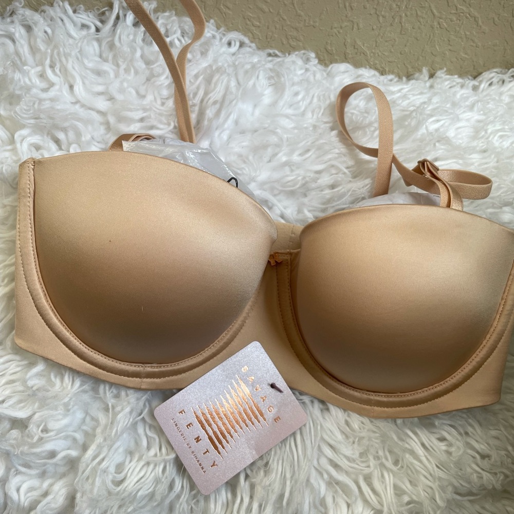 Savage X Fenty Honey Nude strapless bra 32D